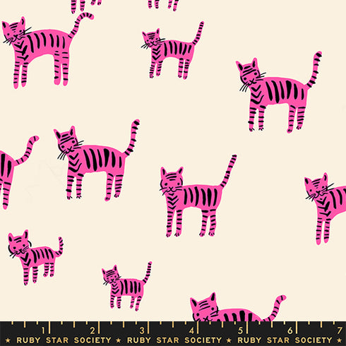 PREORDER Catnap Tiger Stripes in Playful RS4132 13 - Ruby Star Society Sold by the Half Yard